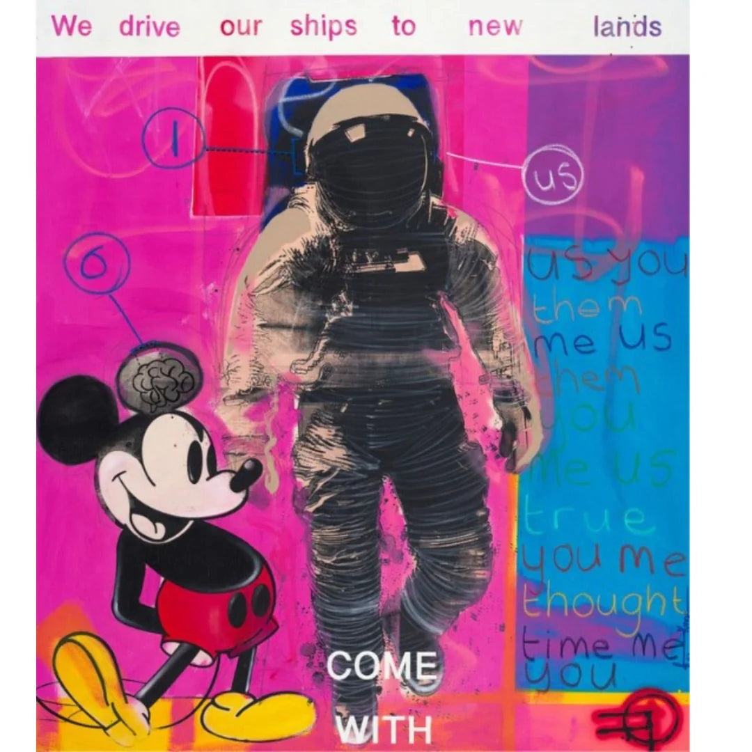 Come With Me by Fringe – original oil on canvas, contemporary pop art