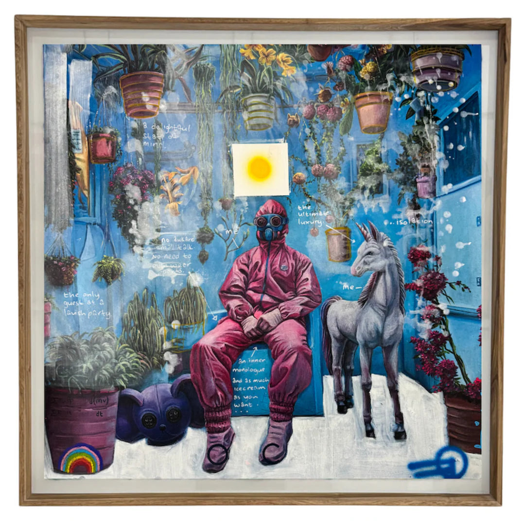 Force by Fringe – oil and mixed media on Fabriano paper, contemporary pop art