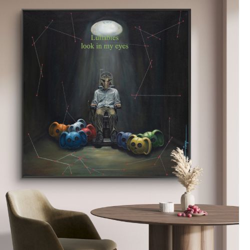 Lullabies by Fringe – original oil on canvas, contemporary pop art