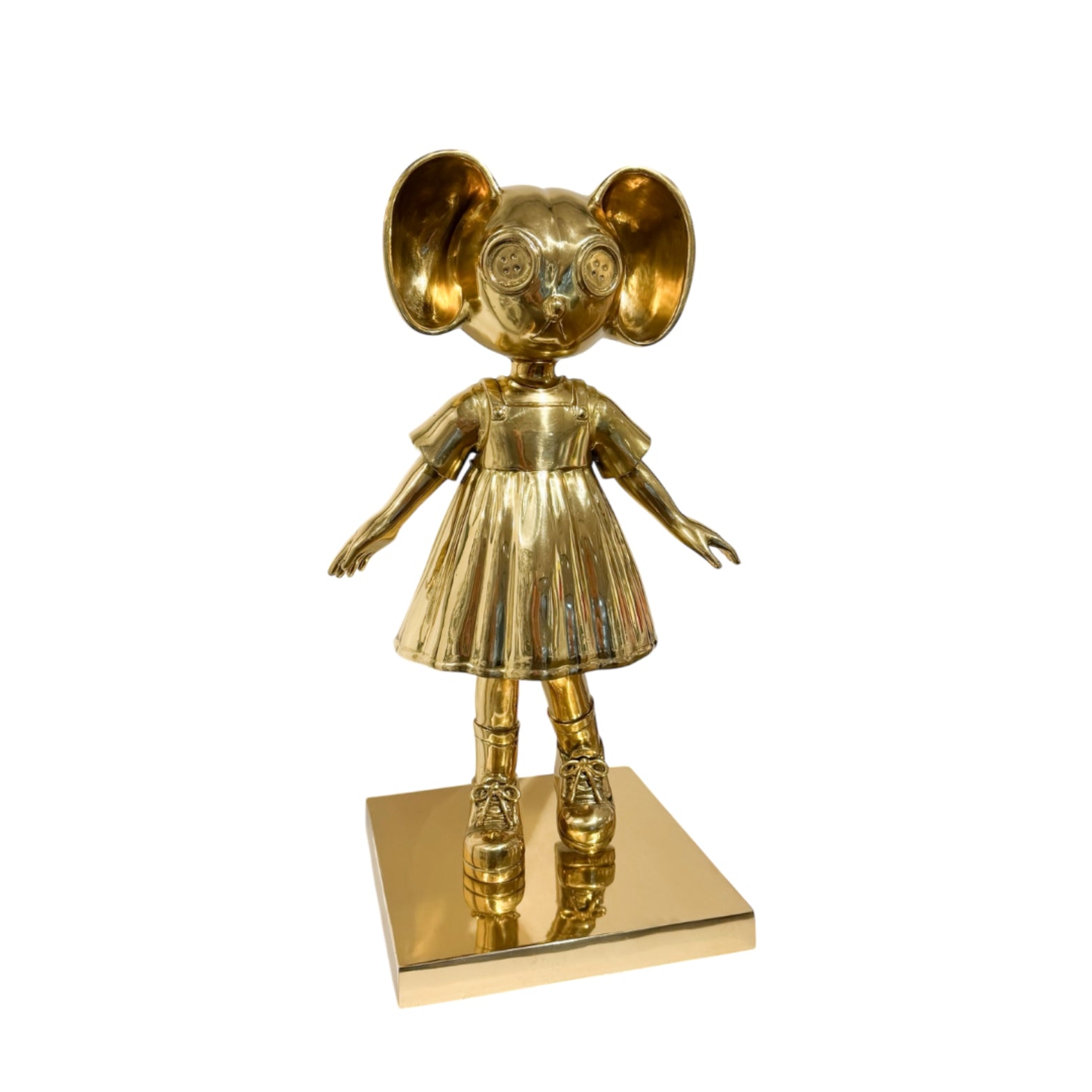 Nova by Fringe — gold high-gloss bronze sculpture, front view, 60cm, unique edition"