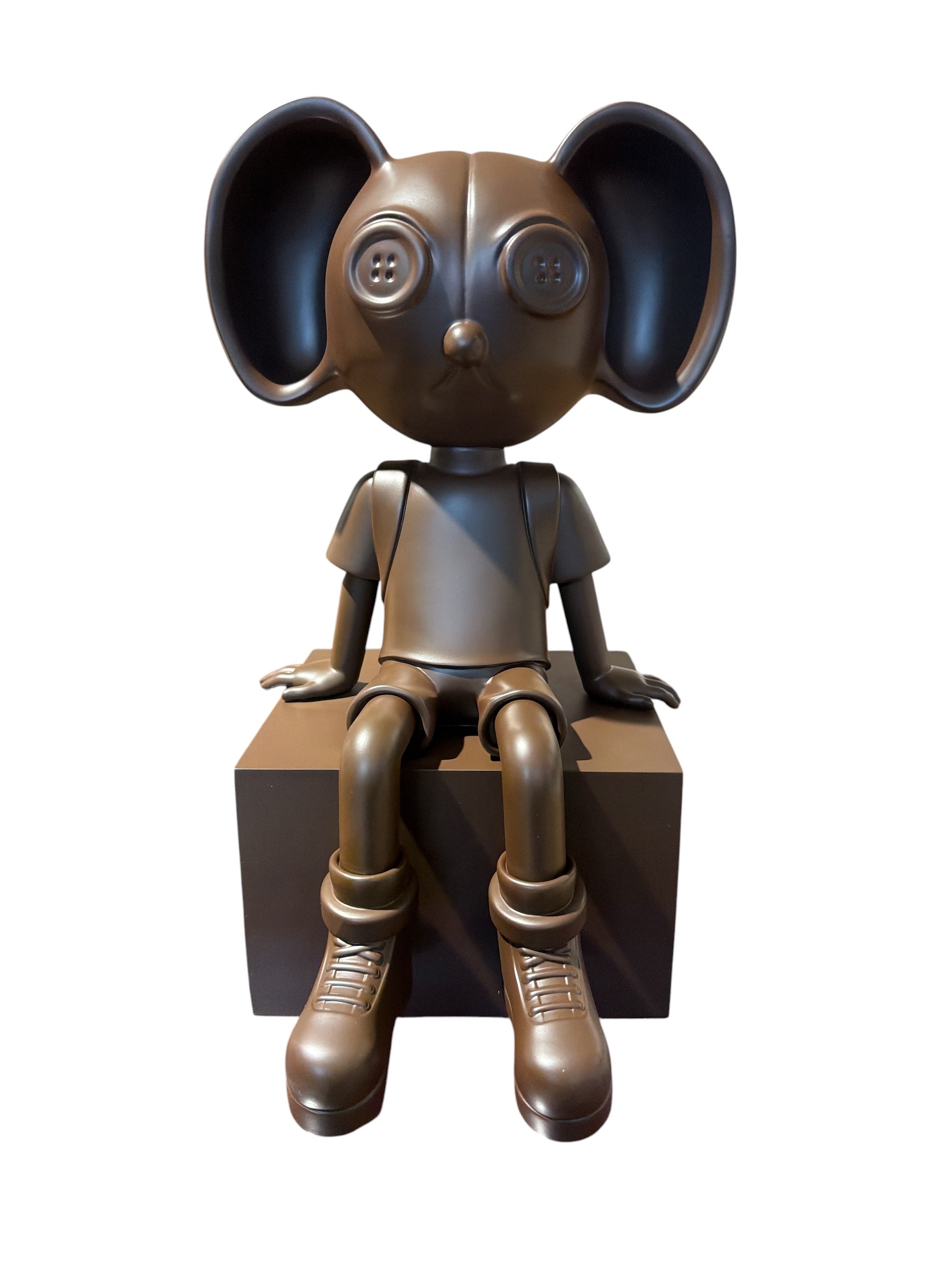 Quiet Boy bronze sculpture by Fringe, front view