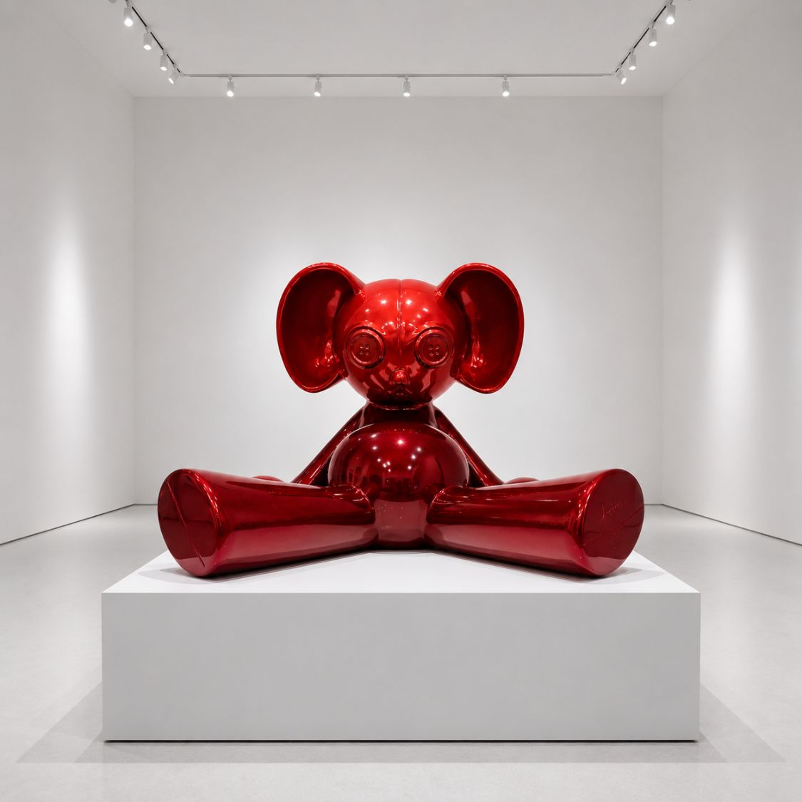 Red Flag by Fringe – Gutinke Meine hand painted resin cast sculpture, The Naughty Collection, contemporary pop art