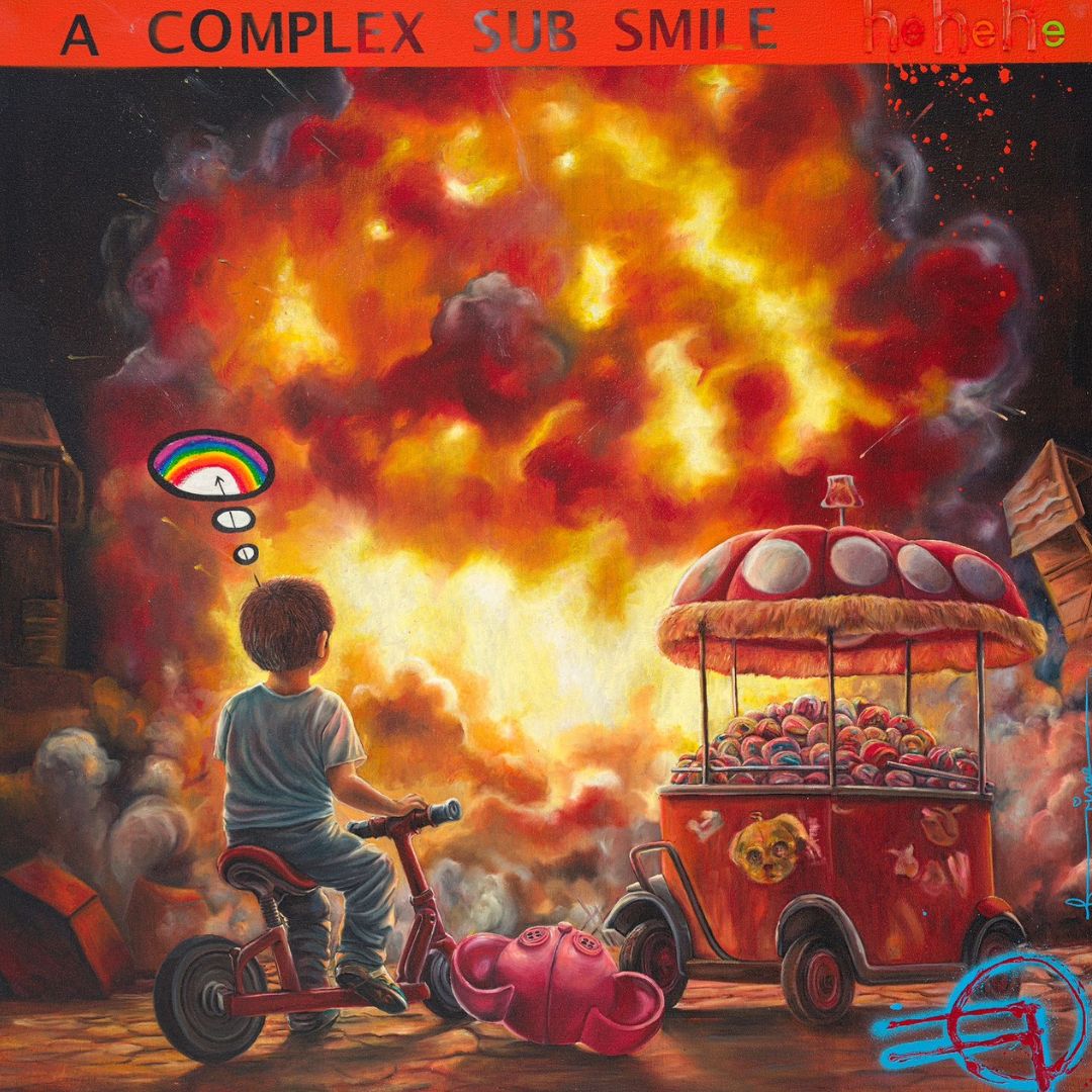 Sub Smile by Fringe – original oil on canvas, contemporary pop art
