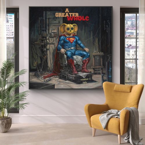 A Greater Whole by Fringe – original oil on canvas, contemporary pop art