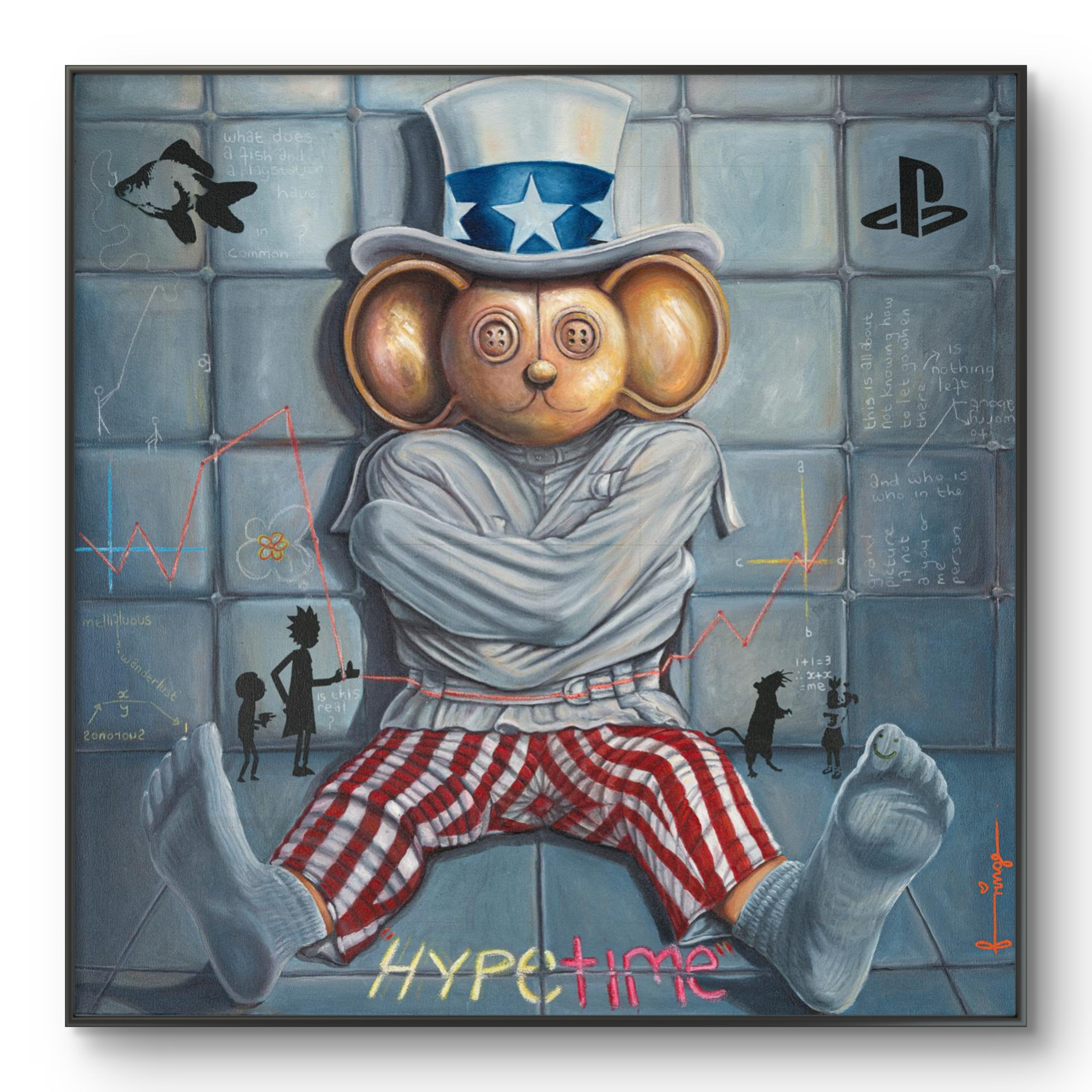 Hypetime by Fringe – original oil on canvas, contemporary pop art