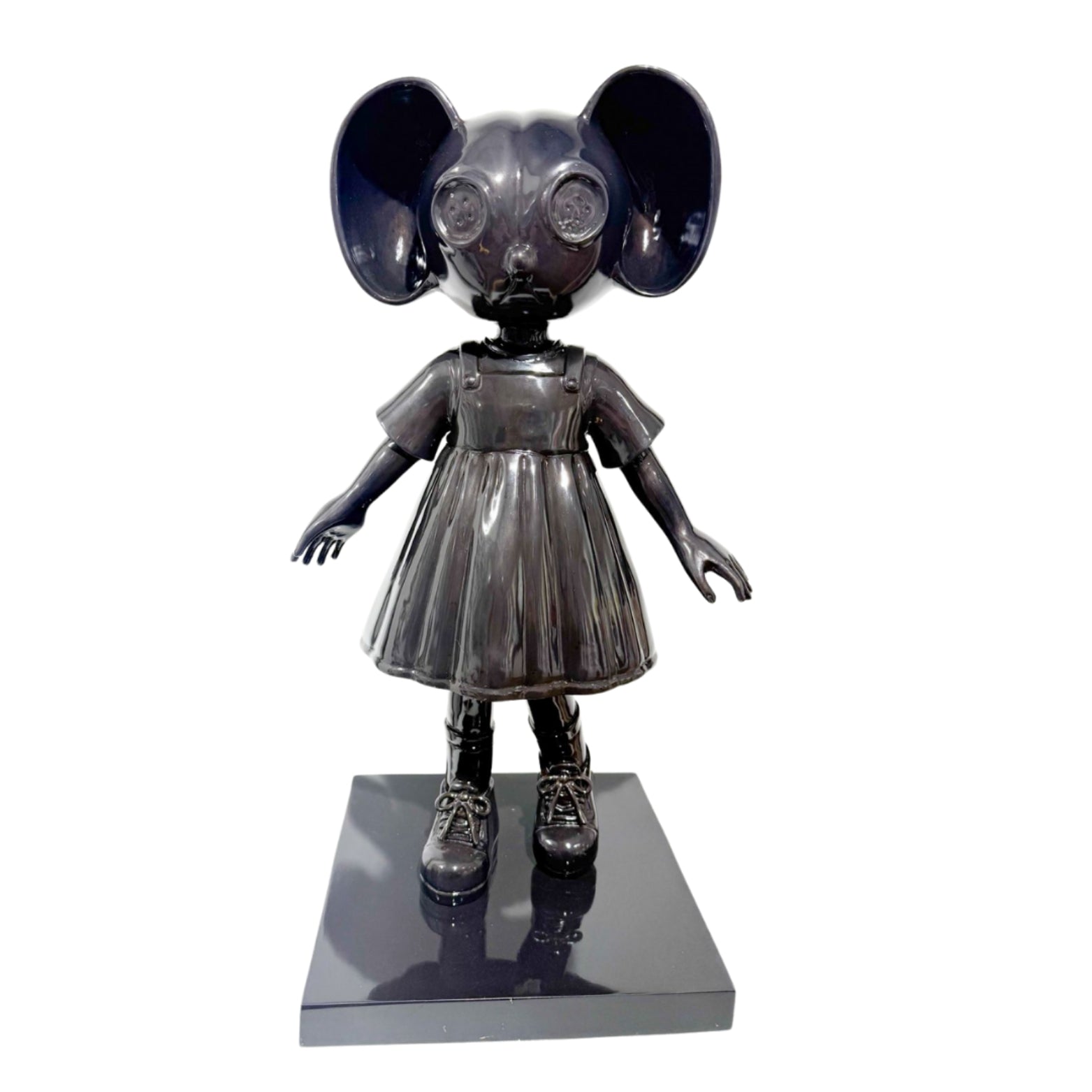 Nova by Fringe — brown patina high-gloss bronze sculpture, front view, 60cm, unique edition