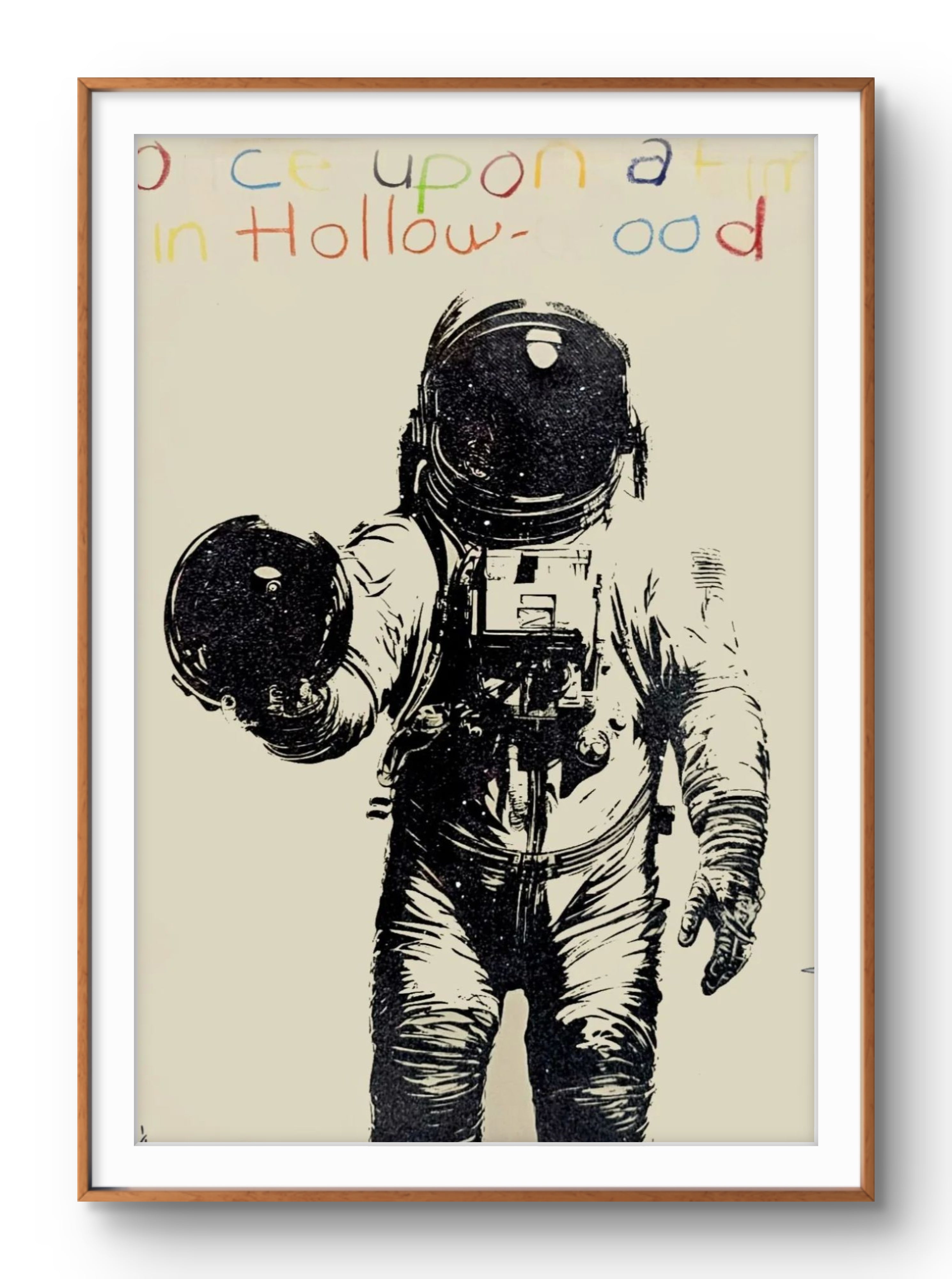 Once Upon In Hollywood - original diamond dust silkscreen by Fringe, 70x100cm framed artwork on paper
