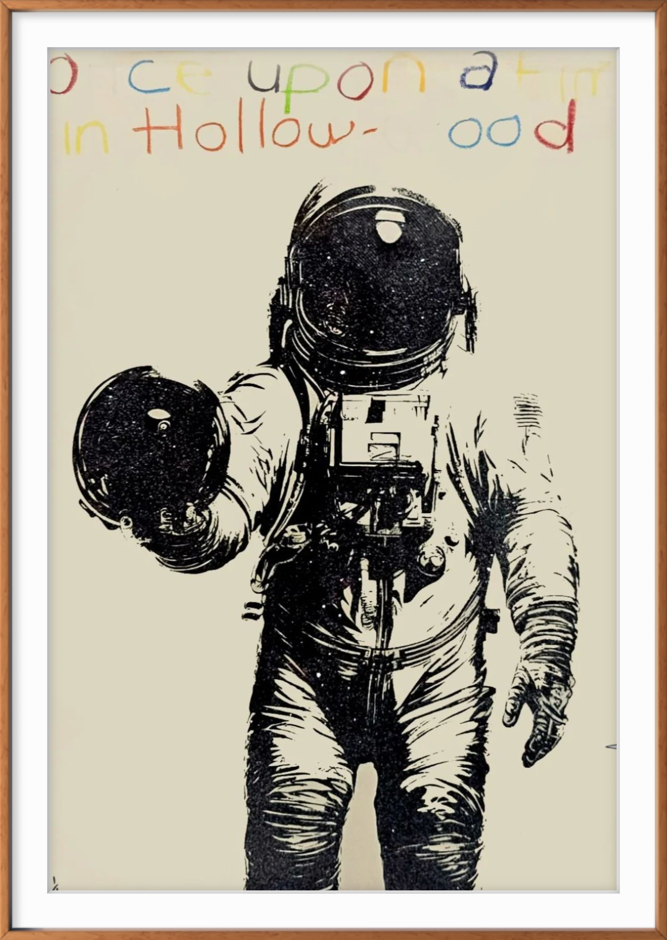 Once Upon In Hollywood - original diamond dust silkscreen by Fringe, 70x100cm framed artwork on paper
