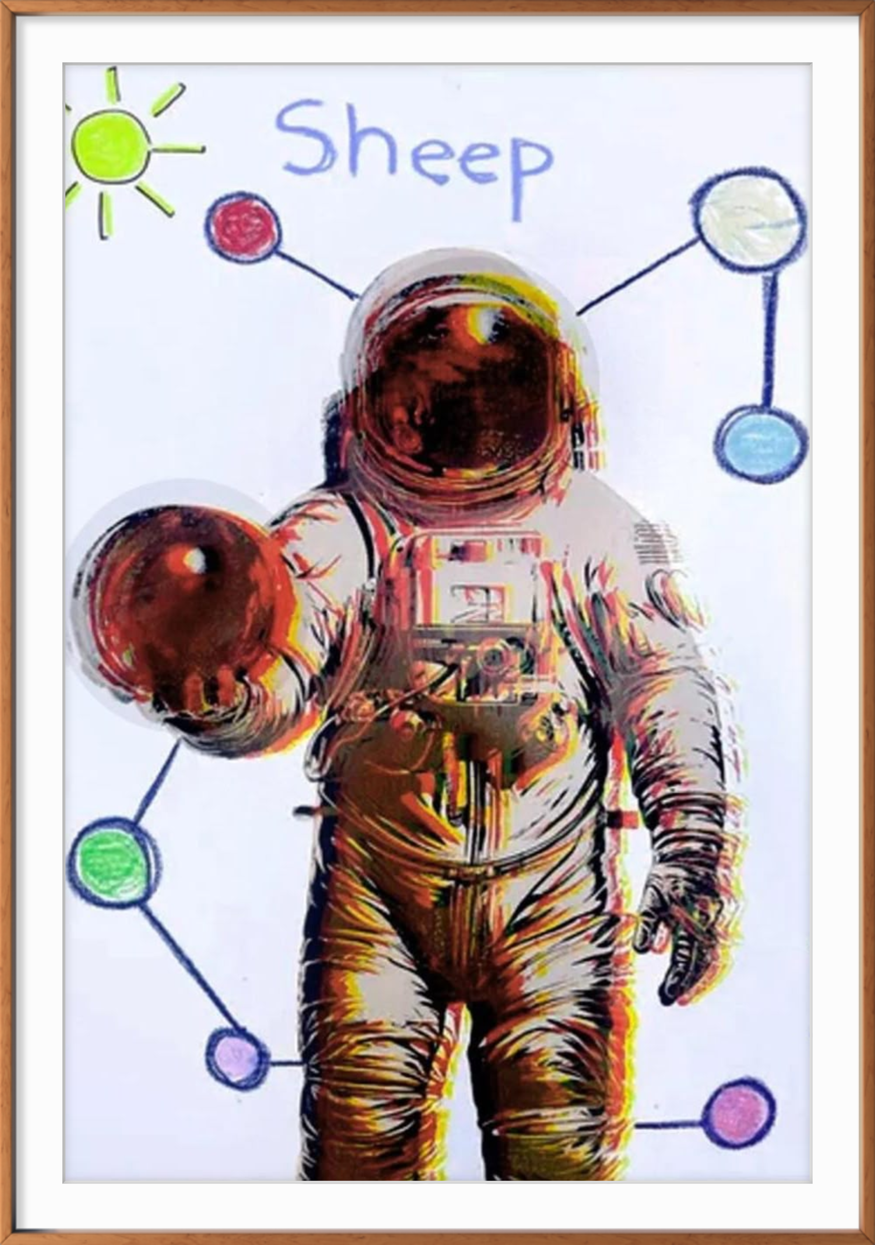 Pulse - original diamond dust silkscreen by Fringe, 70x100cm framed artwork on paper