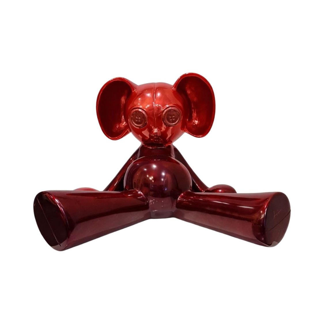 Red Flag by Fringe – Gutinke Meine hand painted resin cast sculpture, The Naughty Collection, contemporary pop art