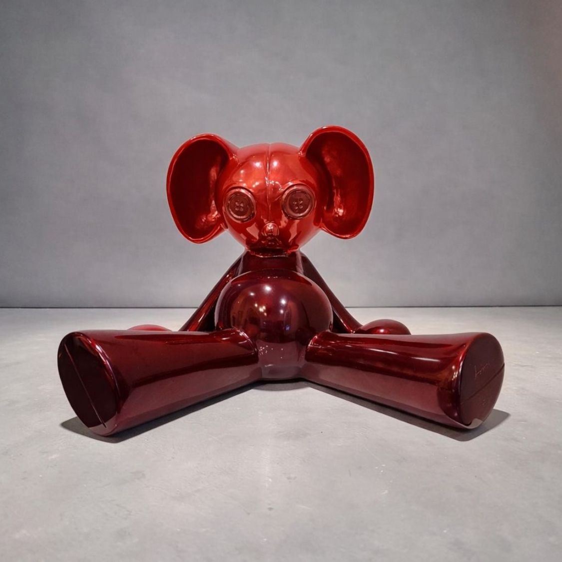 Red Flag by Fringe – Gutinke Meine hand painted resin cast sculpture, The Naughty Collection, contemporary pop art