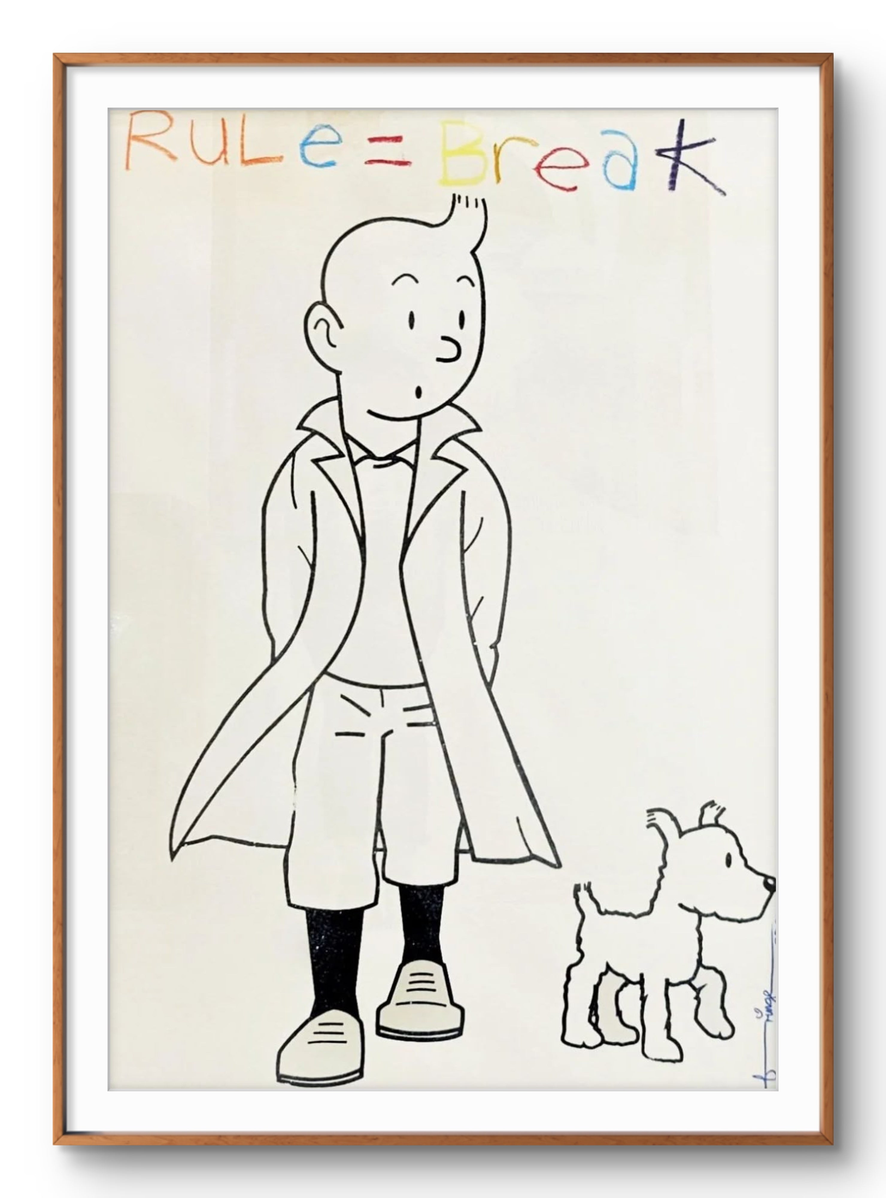 Snow That For Size - original diamond dust silkscreen by Fringe, 70x100cm framed artwork on paper